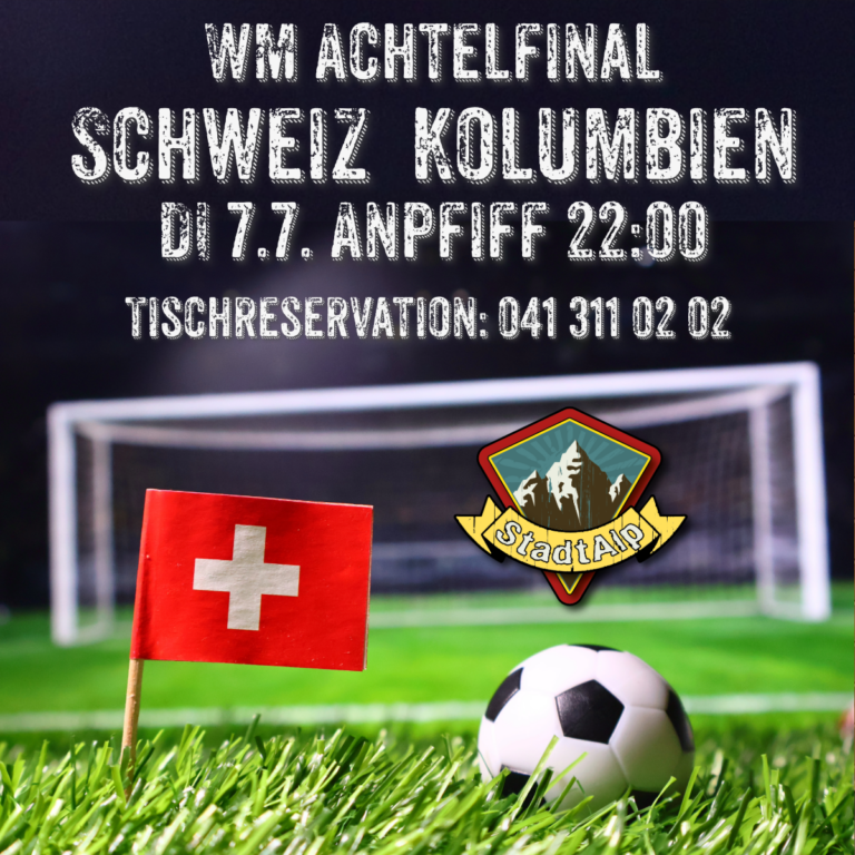 HOPP SCHWIIZ! Achtelfinal live in der StadtAlp!